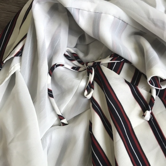 𝅺LULUS sleeveless striped wrap long shirt tunic sz XL - Picture 3 of 11